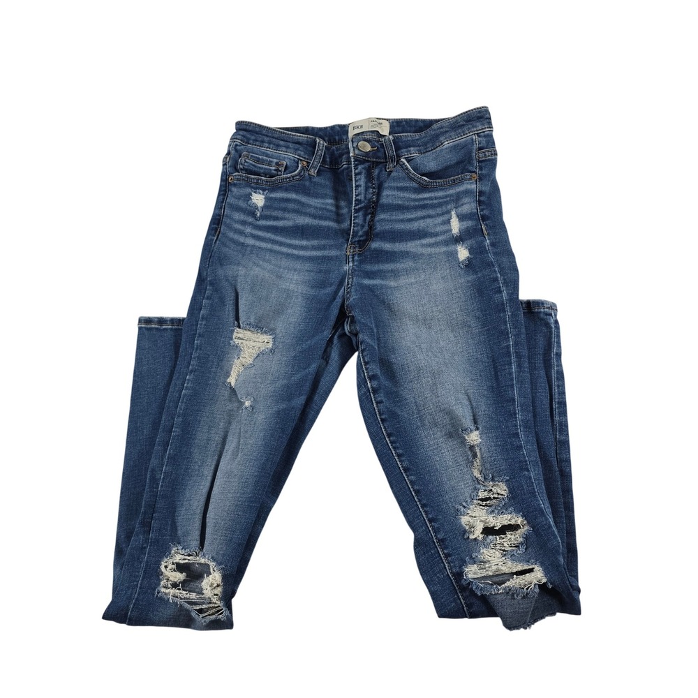 BKE Parker High Rise‎ Skinny Distressed Jeans Women Size 27 Medium Wash